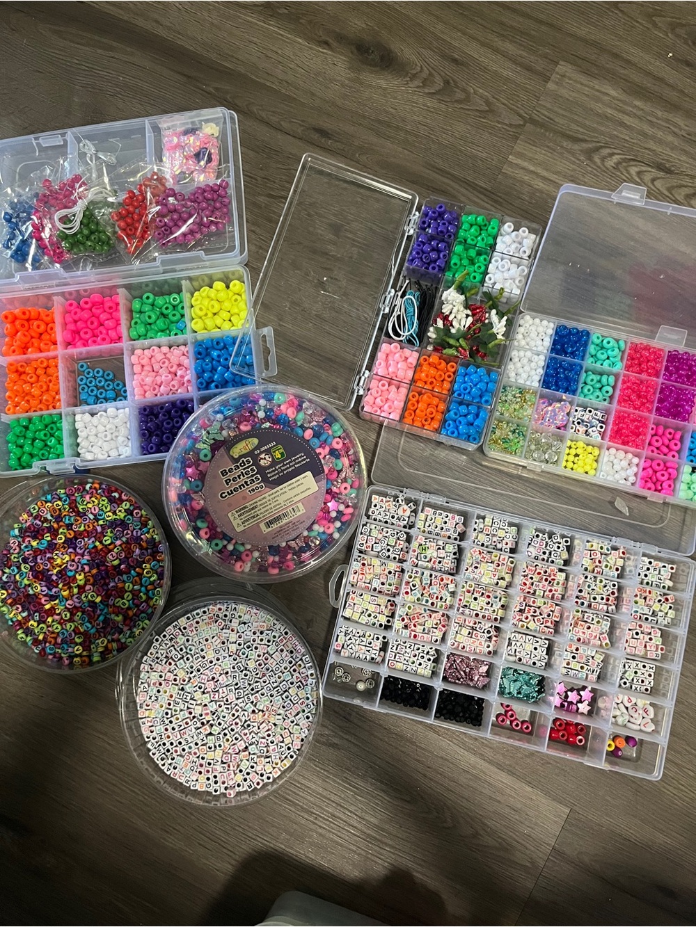 Craft Assorted Rainbow pony Bead and Charm Set - Pink, Blue, Green, Yellow